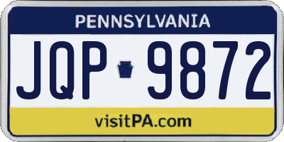 PA license plate JQP9872