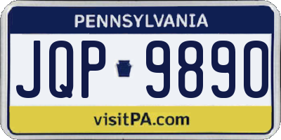 PA license plate JQP9890