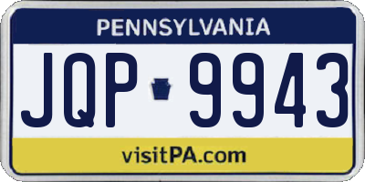 PA license plate JQP9943