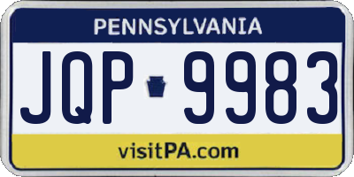 PA license plate JQP9983