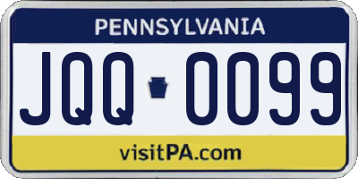 PA license plate JQQ0099