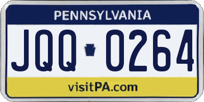 PA license plate JQQ0264
