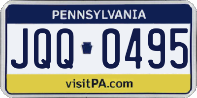 PA license plate JQQ0495