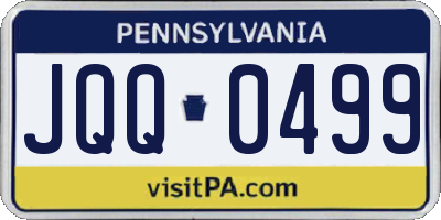 PA license plate JQQ0499