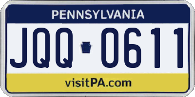 PA license plate JQQ0611