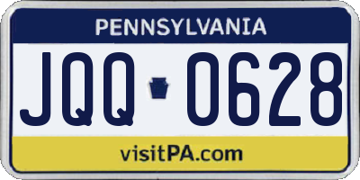 PA license plate JQQ0628