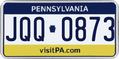 PA license plate JQQ0873