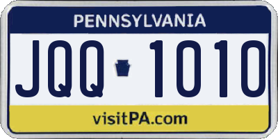PA license plate JQQ1010