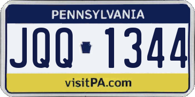 PA license plate JQQ1344