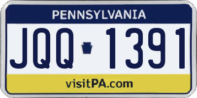 PA license plate JQQ1391