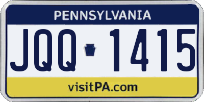 PA license plate JQQ1415