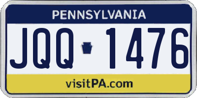 PA license plate JQQ1476