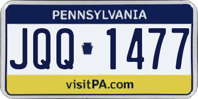 PA license plate JQQ1477
