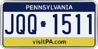 PA license plate JQQ1511