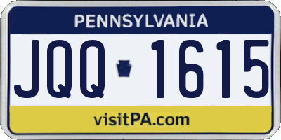 PA license plate JQQ1615