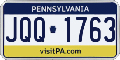 PA license plate JQQ1763