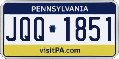 PA license plate JQQ1851