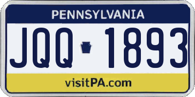 PA license plate JQQ1893