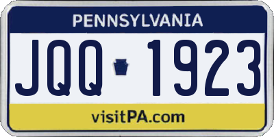 PA license plate JQQ1923