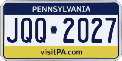 PA license plate JQQ2027