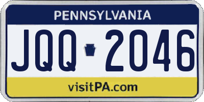PA license plate JQQ2046