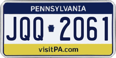 PA license plate JQQ2061