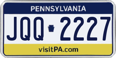 PA license plate JQQ2227