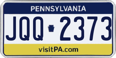 PA license plate JQQ2373