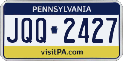 PA license plate JQQ2427