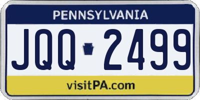 PA license plate JQQ2499