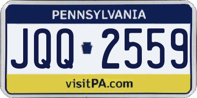 PA license plate JQQ2559