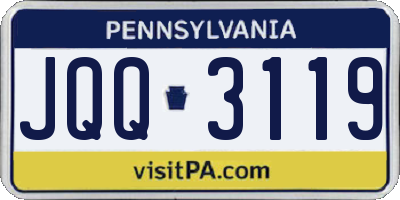 PA license plate JQQ3119