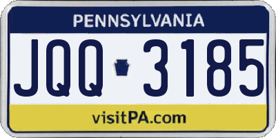PA license plate JQQ3185