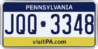 PA license plate JQQ3348