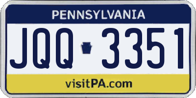 PA license plate JQQ3351
