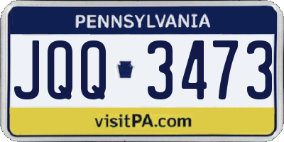 PA license plate JQQ3473