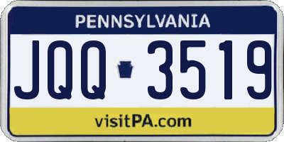 PA license plate JQQ3519