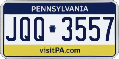 PA license plate JQQ3557