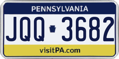 PA license plate JQQ3682