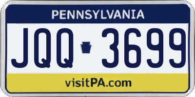 PA license plate JQQ3699