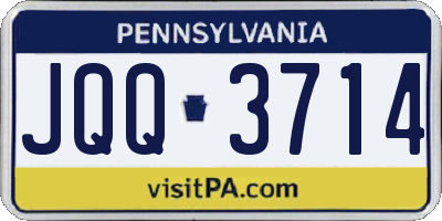 PA license plate JQQ3714
