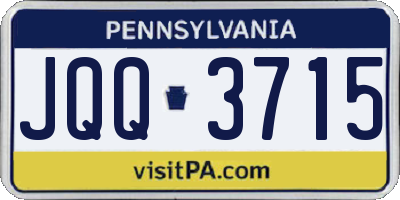 PA license plate JQQ3715