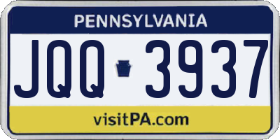 PA license plate JQQ3937