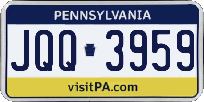 PA license plate JQQ3959