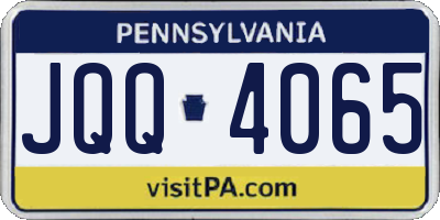 PA license plate JQQ4065