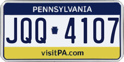 PA license plate JQQ4107