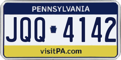 PA license plate JQQ4142