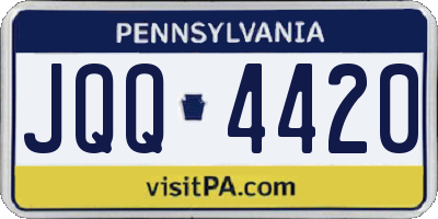 PA license plate JQQ4420