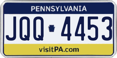 PA license plate JQQ4453