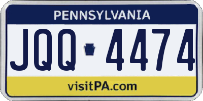 PA license plate JQQ4474